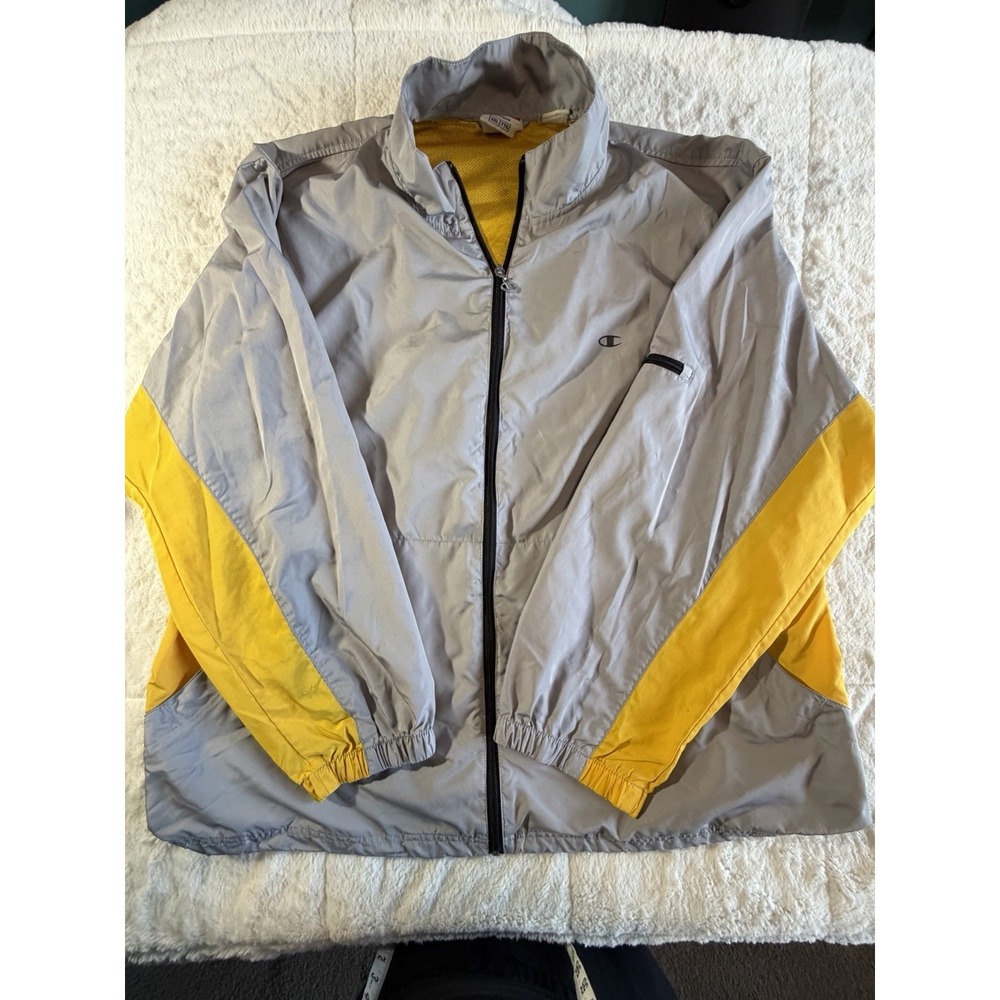 Champion Men's Sz XXL Windbreaker Jacket Full Zip Mesh Lined #90s #80s #VTG